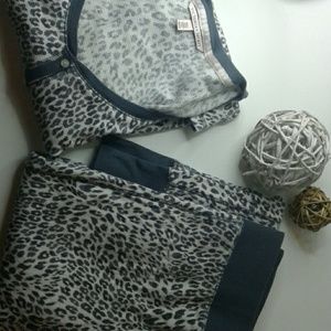 Leopard print pajama set